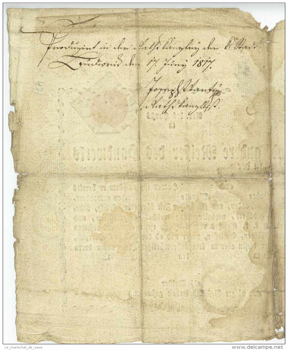 BUDWEIS Tschechien 1817 - Zeugnis - Meister Des Handwerks Der Fleischer Metzger - Historical Documents