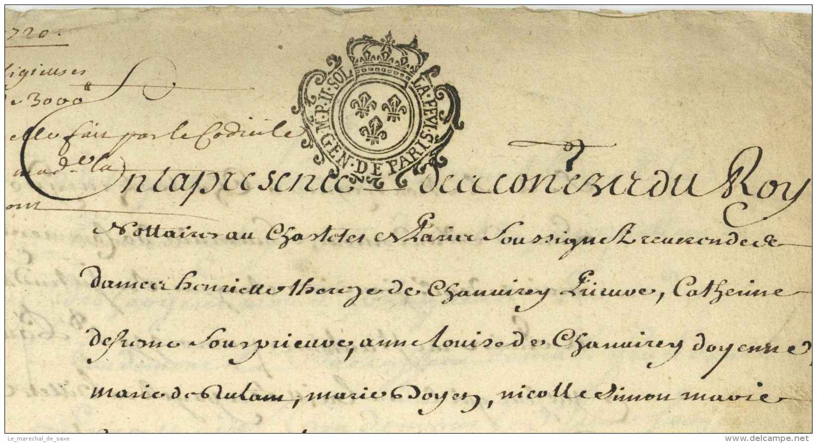 MONASTERE DE NOTRE-DAME DU VAL D&rsquo;OSNE (Bénédictines) - 1720 - Charenton - Princesse De VAUDEMONT - Historical Documents