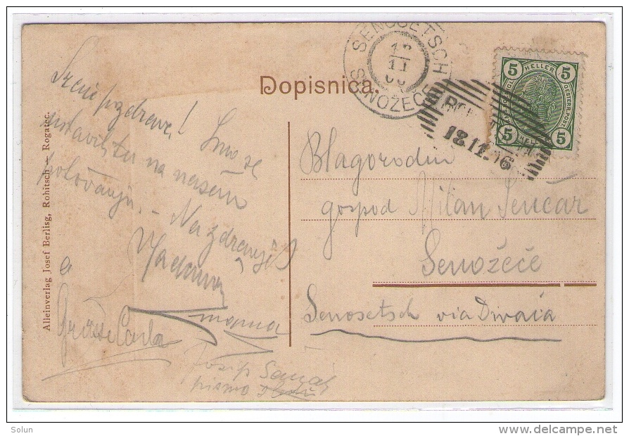 SLOVENIJA STARA RAZGLEDNICA ROGATEC TRG ROHITSCH 1916 SLOVENIA OLDPOSTCARD - Slovenië