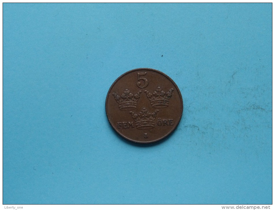 1936 - 5 Ore - KM 779.2 ( Uncleaned Coin / For Grade, Please See Photo ) !! - Svezia