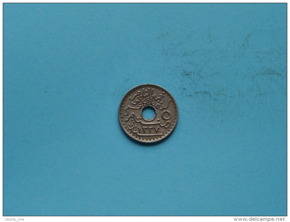 1919 - 5 Cent - KM 242 ( Uncleaned Coin / For Grade, Please See Photo ) !! - Tunisie