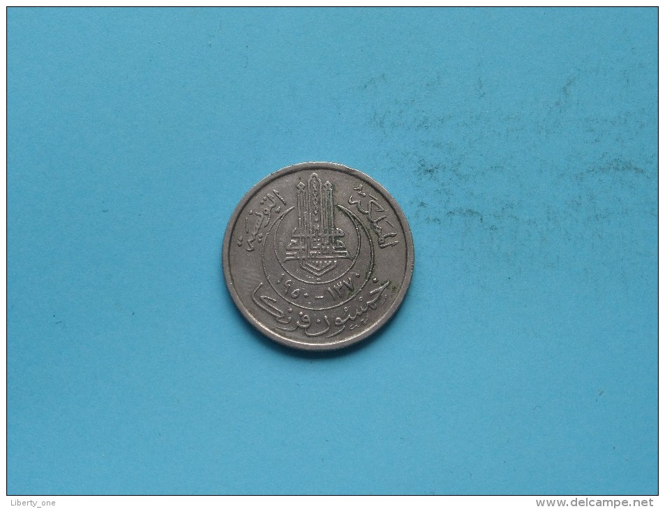 1950 - 50 Francs - KM 275 ( Uncleaned Coin / For Grade, Please See Photo ) !! - Tunisie