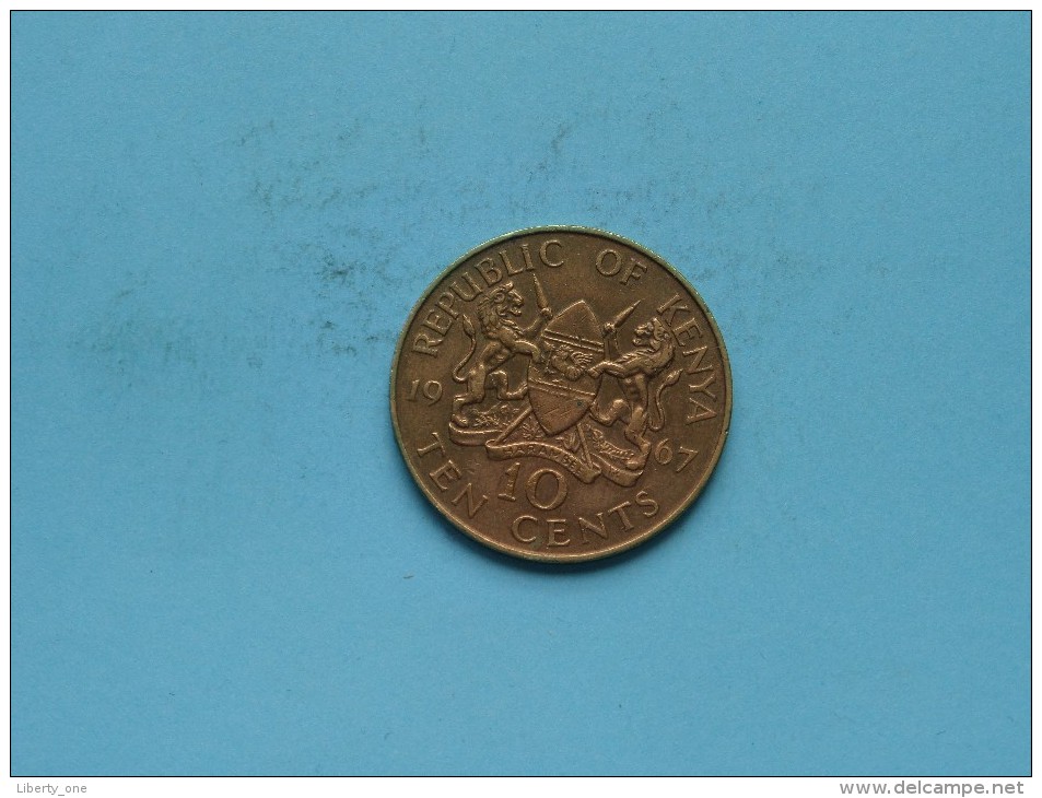 1967 - 10 Cents / KM 2 ( For Grade, Please See Photo ) ! - Kenya