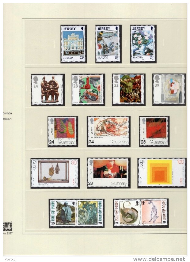 CEPT 1993 - 1997 Safe Vordruckblätter Ohne Marken - Afgedrukte Pagina's