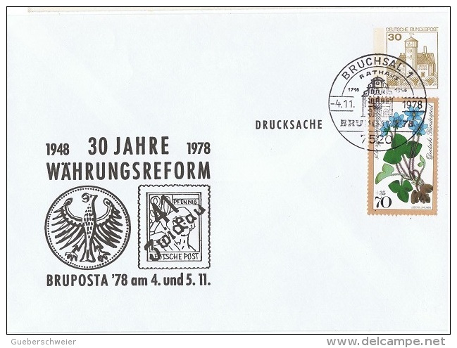 FLORA-L18 - ALLEMAGNE  Anémones Hépatiques Sur Entier Postal De La Bruposta 1978 - Enveloppes Privées - Oblitérées