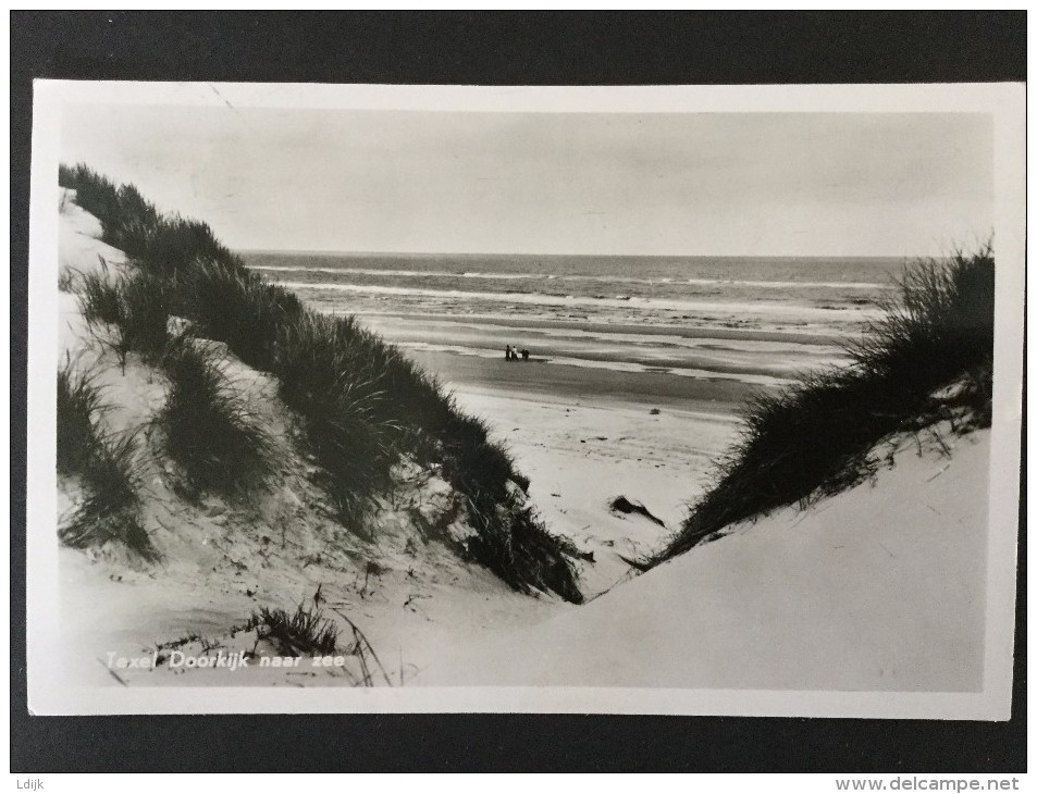 Texel Doorkijk Naar Zee----van Leers Fotodrukkerij----gelopen 1957 - Texel