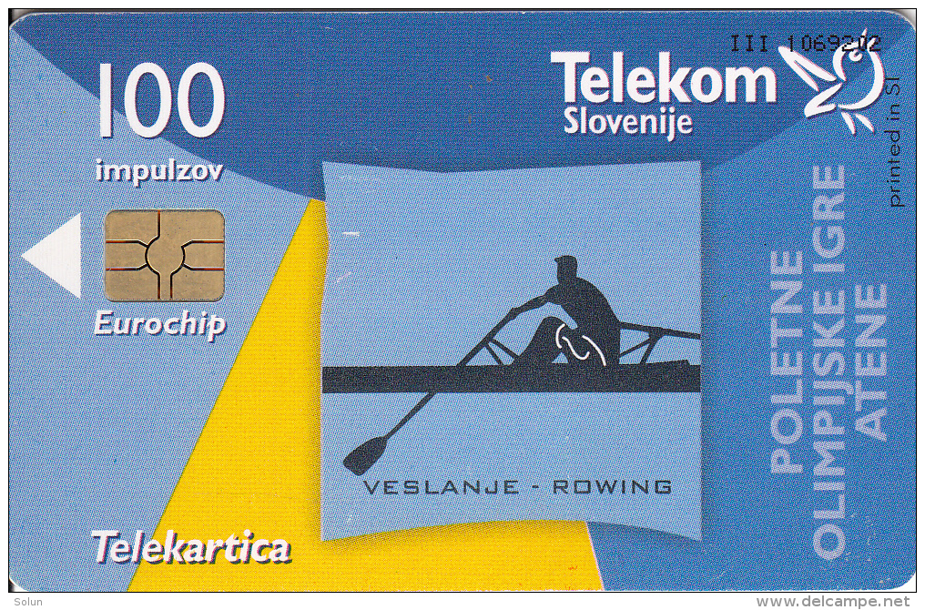 SLOVENIA SLOVENIJA PHONECARD 2004 OI ATENE VESLANJE SOG ATHENS ROWING TELEKOM CAT.NO. 587 - Olympische Spiele