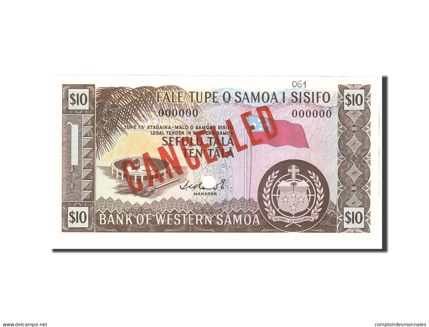 Billet, Samoa Occidentales, 10 Tala, 1967, Undated, KM:18s, NEUF - Samoa