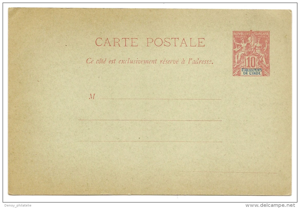 Entier Postal , Cp  10 Centimes Rouge Sur Vert , Neuf - Storia Postale