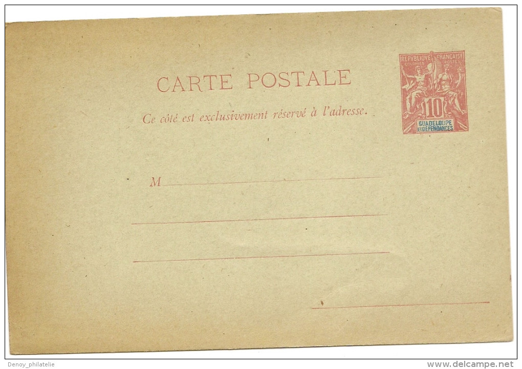 Entier Postal , Cp  10 Centimes Rouge Sur Vert , Neuf - Briefe U. Dokumente