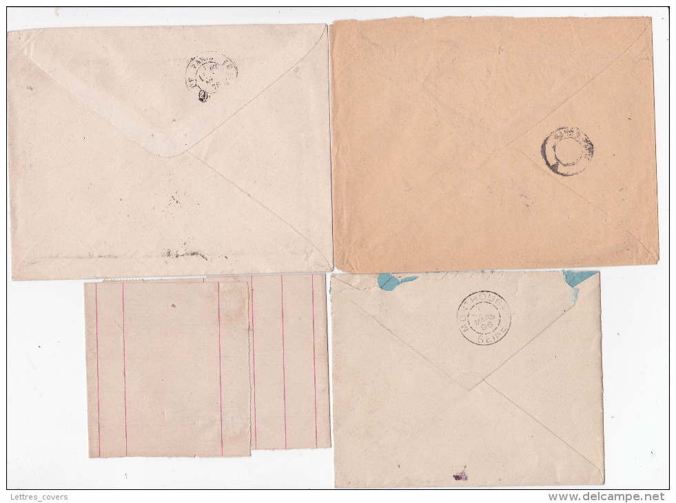 SAGE 5c Sur PAPIERS D'AFFAIRES - Bande Enveloppe Tarif Imprimé - Lot De 9 Lettres - 1876-1898 Sage (Type II)