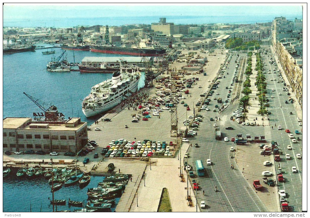 Cagliari (Sardegna) Il Porto E Via Roma, Imbarco/Sbarco Passeggeri, Harbour And Rome Street, Hafen Und Rom Strasse - Cagliari