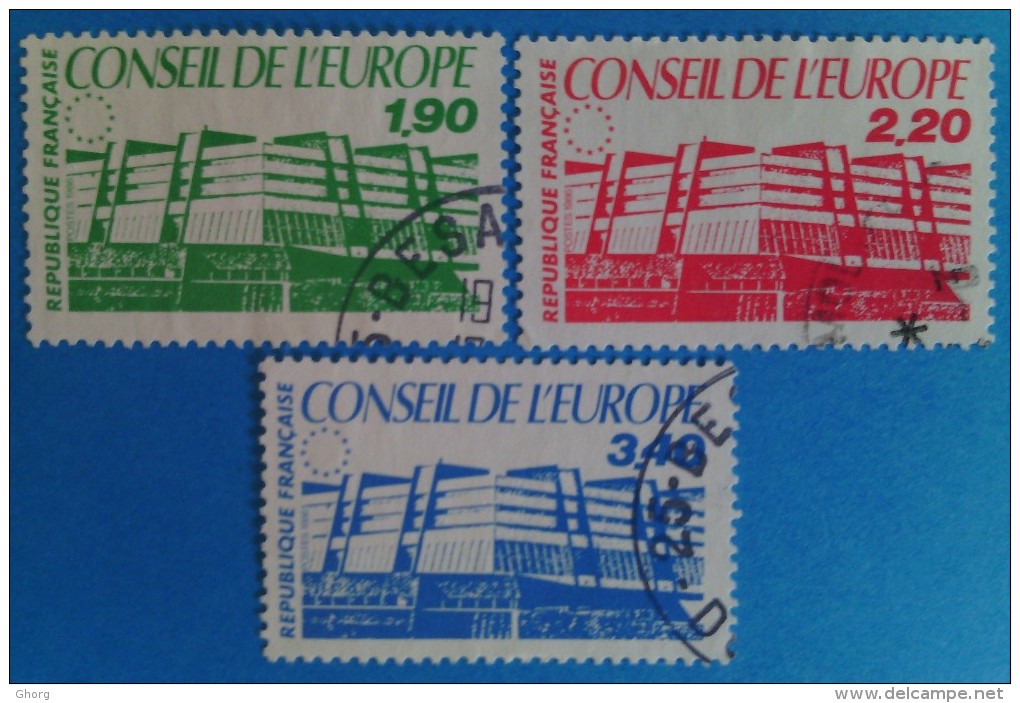 France 1986 : Conseil De L´Europe N° 93 à 95 Oblitéré - Used