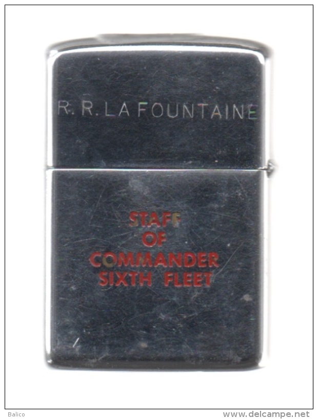 ZIPPO - SIXTH FLEET - Power For Peace  - Chromé - 1957  Ref, 253 - Zippo