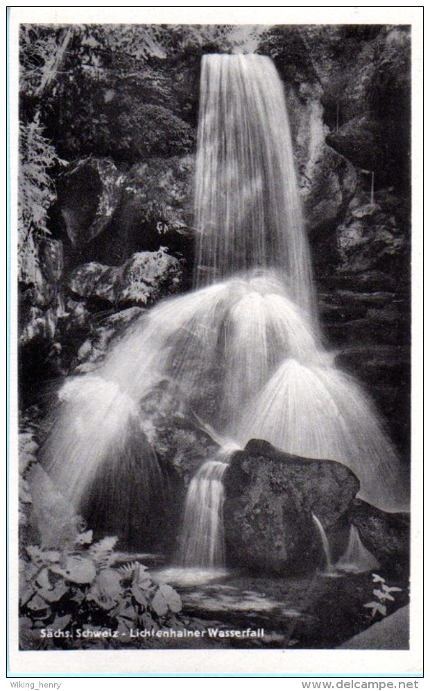 Kirnitzschtal Lichtenhain - S/w Lichtenhainer Wasserfall 5 - Kirnitzschtal