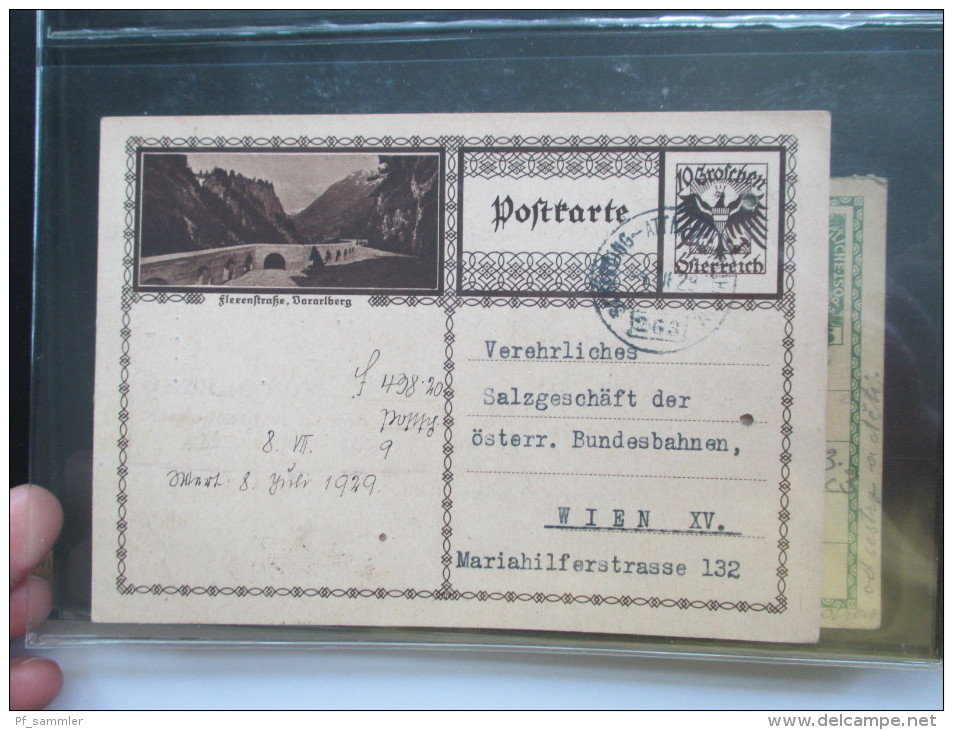 Österreich und Gebiete Ganzsachen / Karten Sammlung. Ca. 70 Stk. Z.B. Levante P1 / 2. Viele Bildganzsachen usw. Hoher KW