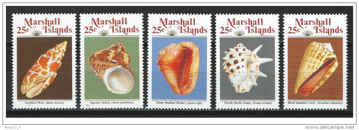 Isole Marshall - 1989 - Nuovo/new MNH - Conchiglie - Mi N. 212/16 - Marshall