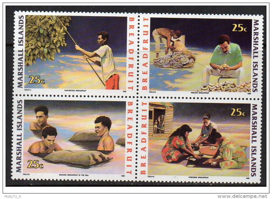 Isole Marshall - 1990 - Nuovo/new MNH - Lavori Tipici - Mi N. 334/37 - Marshall Islands