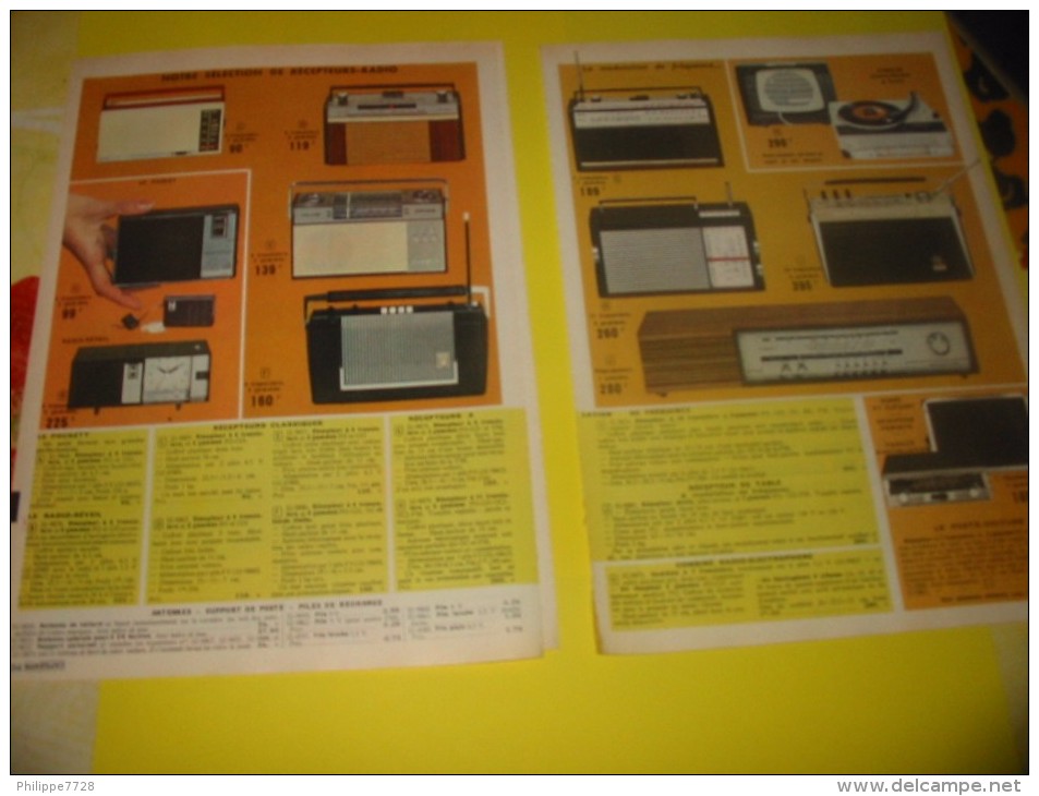 Publicité Radio Télévision Électrophone Magnétophone  1968 - Publicités