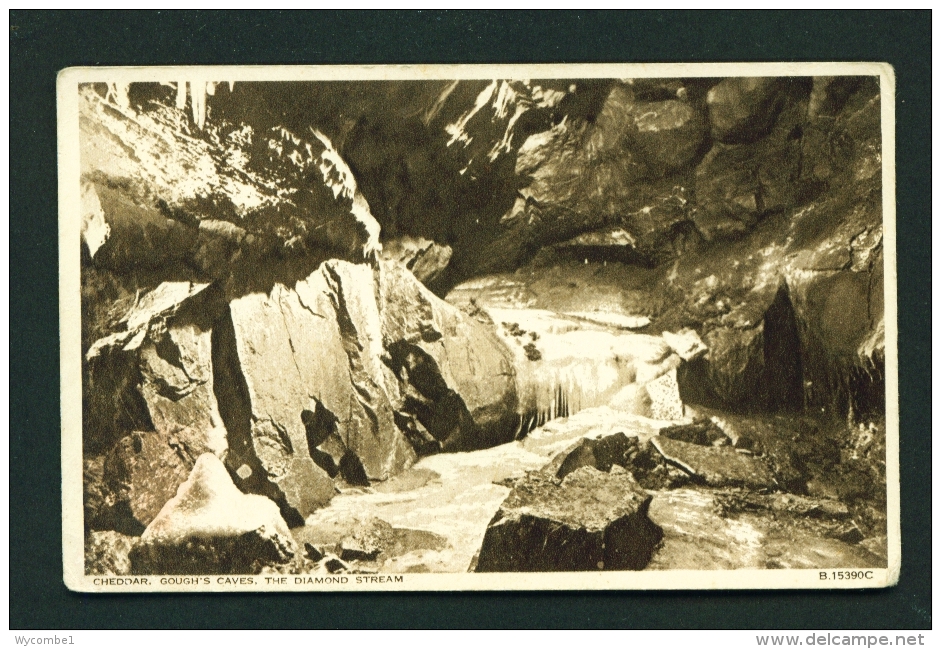 ENGLAND  -  Cheddar  Goughs Caves  The Diamond Stream  Unused Vintage Postcard - Cheddar