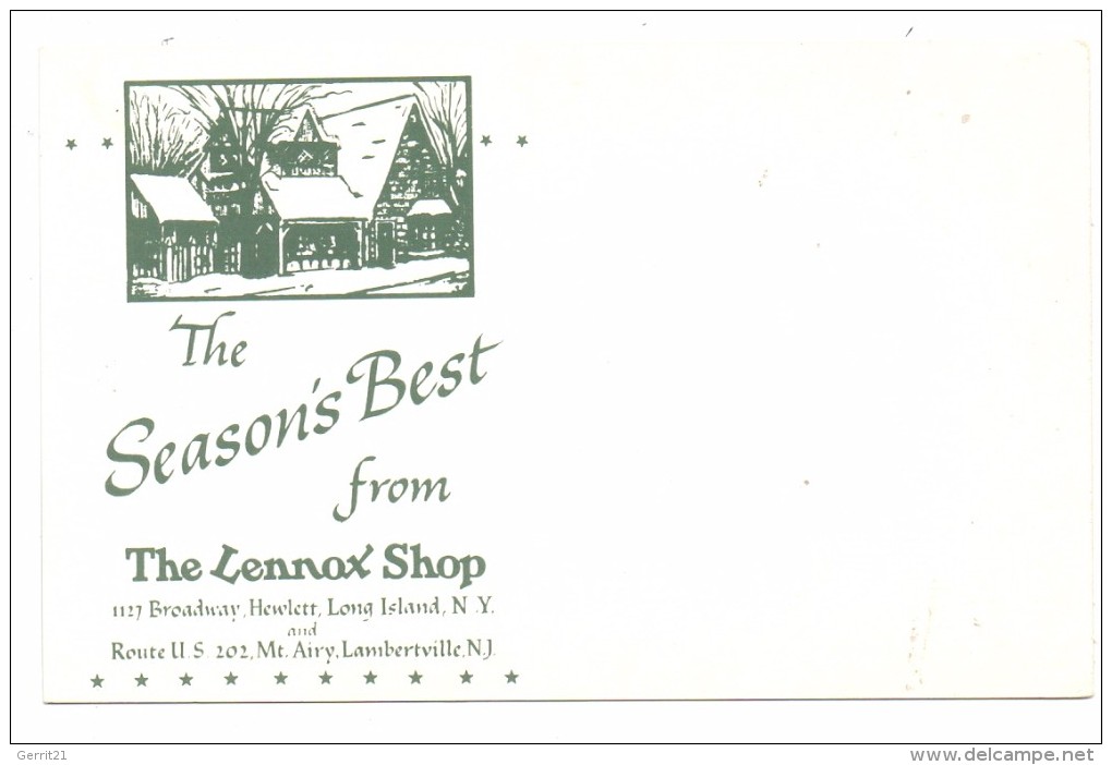 USA - NEW YORK - LONG ISLAND, Hewlett, The Lennox Shop, Season's Best, Christmas - Long Island