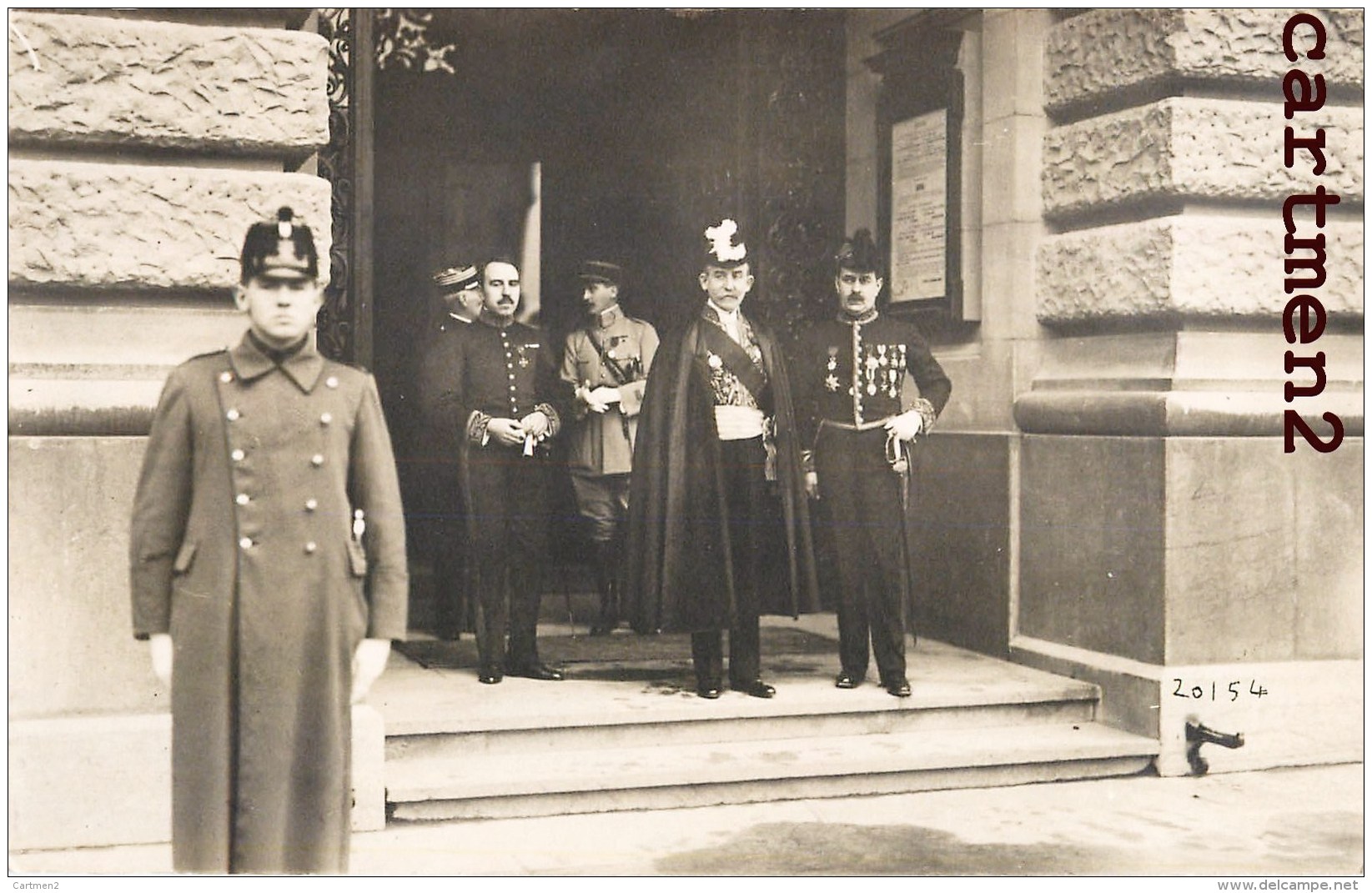 CARTE PHOTO : BERN AMBASSADEUR Mr ALLIZE PRESENTATION DES LETTRES DE CREANCE AOUT 1920 DIPLOMATE POLITIQUE SUISSE GUERRE - Personnages