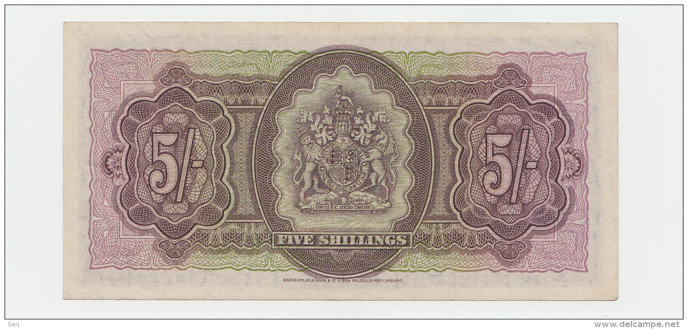 BRITISH BERMUDA 5 SHILLINGS 1957 XF Pick 18b 18 B - Bermuda