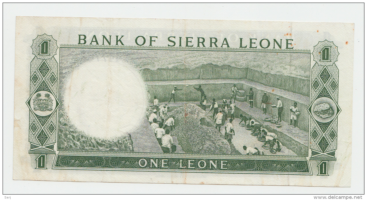 SIERRA LEONE 1 LEONE 1969 VF+ Pick 1b  1 B - Sierra Leone