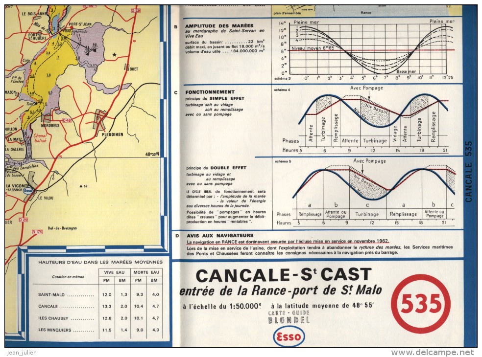 35 - CANCALE - St CAST - St MALO - CARTE MARITIME de NAVIGATION COTIERE - CARTE GUIDE - BLONDEL - N° 535