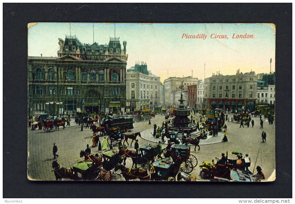 ENGLAND  -  London  Piccadily Circus  Unused Vintage Postcard - Piccadilly Circus