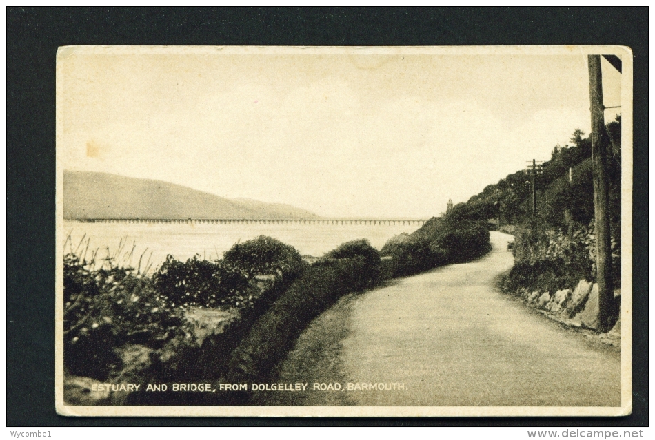 WALES  -  Barmouth  Estuary And Bridge  Unused Vintage Postcard - Merionethshire