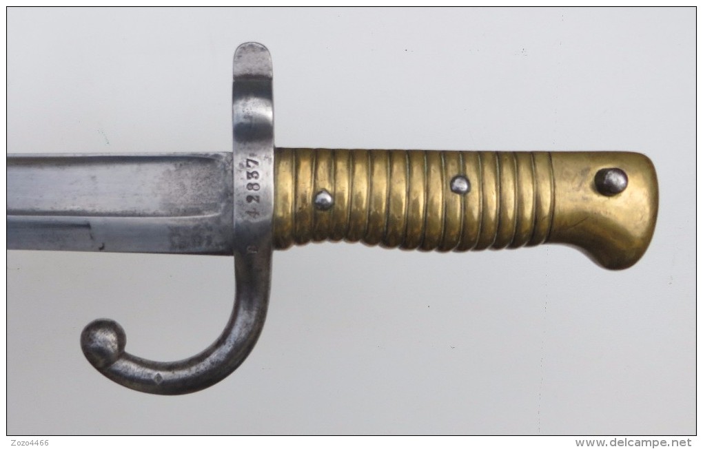 SABRE BAIONNETTE Mle 1866 - N° B 42837 Fabricant Lame à Identifier - Blankwaffen