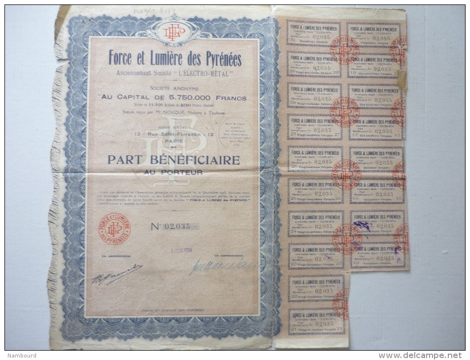 Force Et Lumière Des Pyrénées 500 Francs N°02,035 - D - F