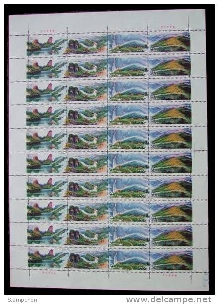 China 1994-13 Wuyi Mountain Stamps Sheet Mount Falls Rock Geology Waterfall - Blocks & Sheetlets