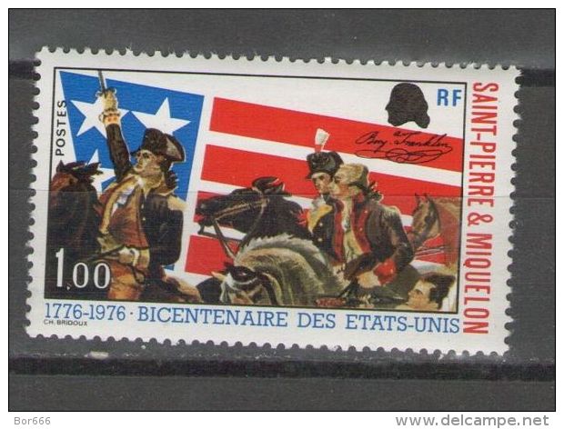 St Pierre & Miquelon " USA INDEPENDENCE " 1976 MNH - Nuevos