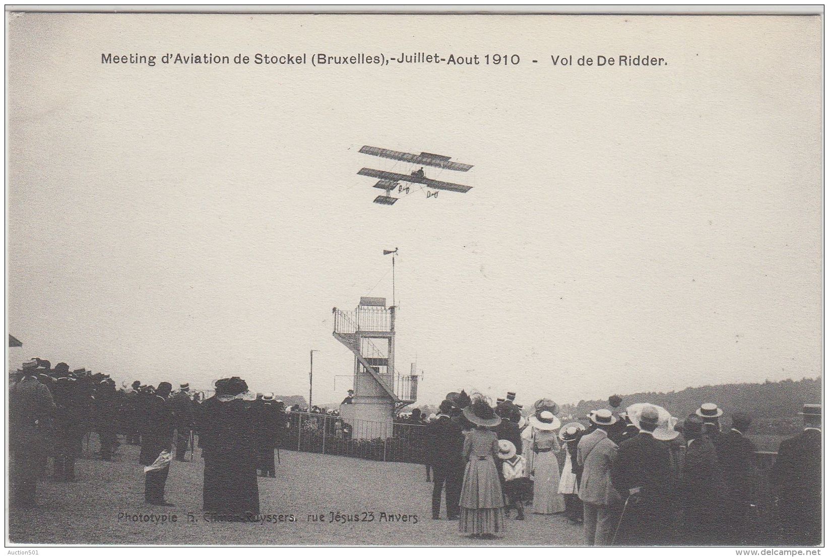 27041g   MEETING D'AVIATION STOCKEL 1910  -  VOL DE DE RIDDER - Woluwe-St-Pierre - St-Pieters-Woluwe