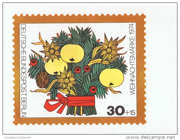 FLORA-L50 - ALLEMAGNE Carte Maximum Bouquet De Noël 1974 - 1961-1980