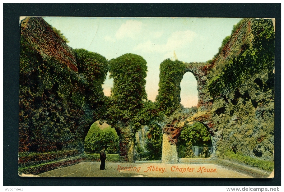ENGLAND  -  Reading Abbey  Chapter House  Used Vintage Postcard As Scans - Reading