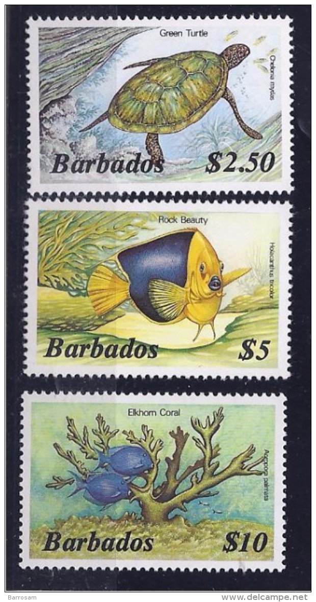 Barbudas1985: HIGH VALUES (Scott657-9mnh**)Michel630-2XI Cat.Value41Euros($55.50)High Values - 1858-1960 Colonie Britannique