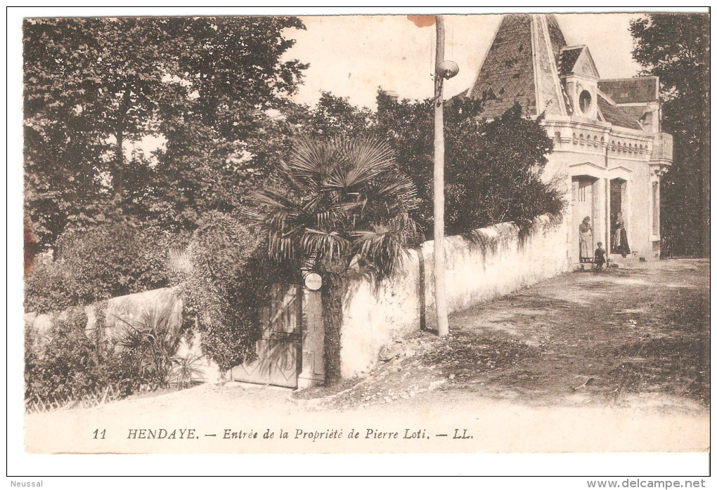 Postal De Hendaye, Entree De La Propriete De Pierre Loti. - Hendaye