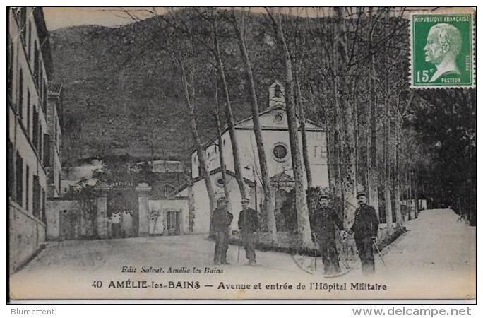 CPA Pyrénées Orientales Carte Ancienne Circulée Amélie Les Bains Hopital - Autres & Non Classés