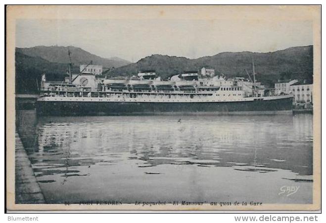 CPA Pyrénées Orientales Carte Ancienne Circulée Port Vendres El Mansour - Port Vendres