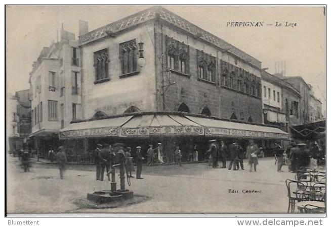 CPA Pyrénées Orientales Carte Ancienne Non Circulée Perpignan Café - Perpignan