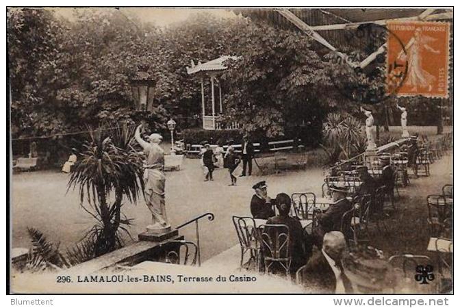 CPA Pyrénées Orientales Carte Ancienne Circulée Lamalou Les Bains Casino - Autres & Non Classés