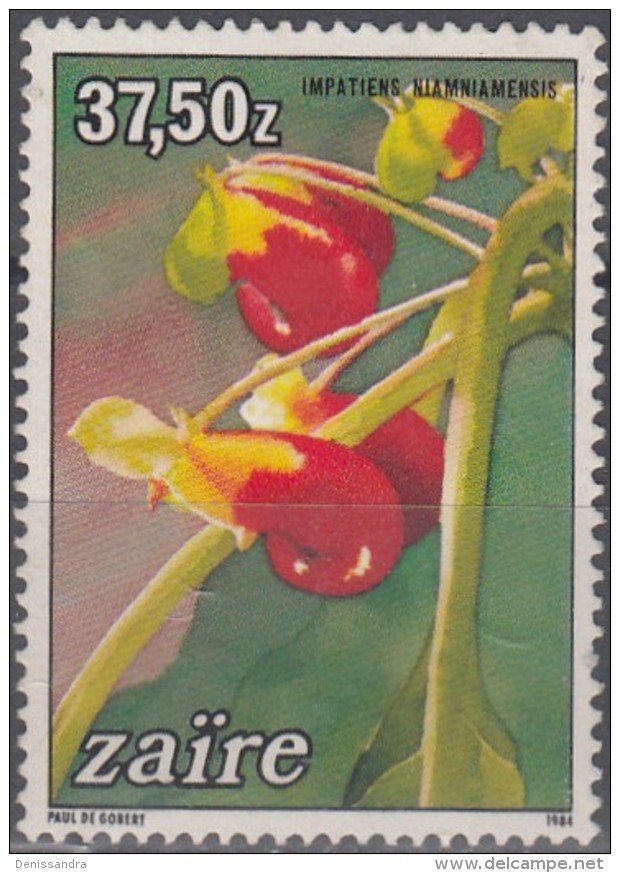 Zaïre 1984 Michel 859 O Cote (2002) 4.60 Euro Fleur Impatiens - Usados