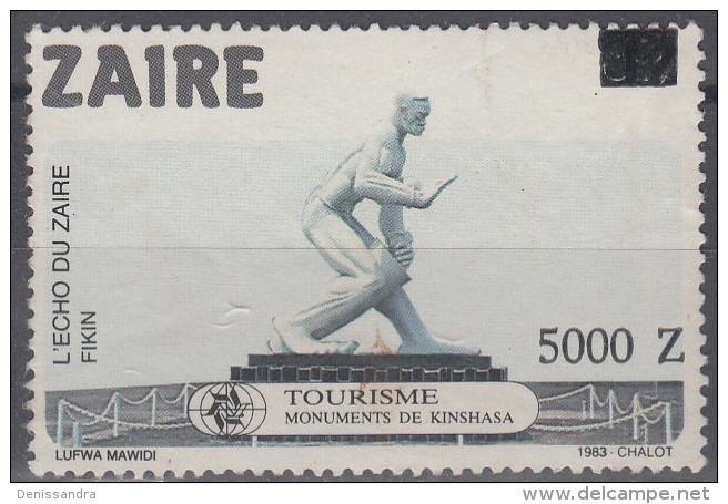 Zaïre 1991 Michel 1056 O Cote (2002) 2.80 Euro Statue - Usados