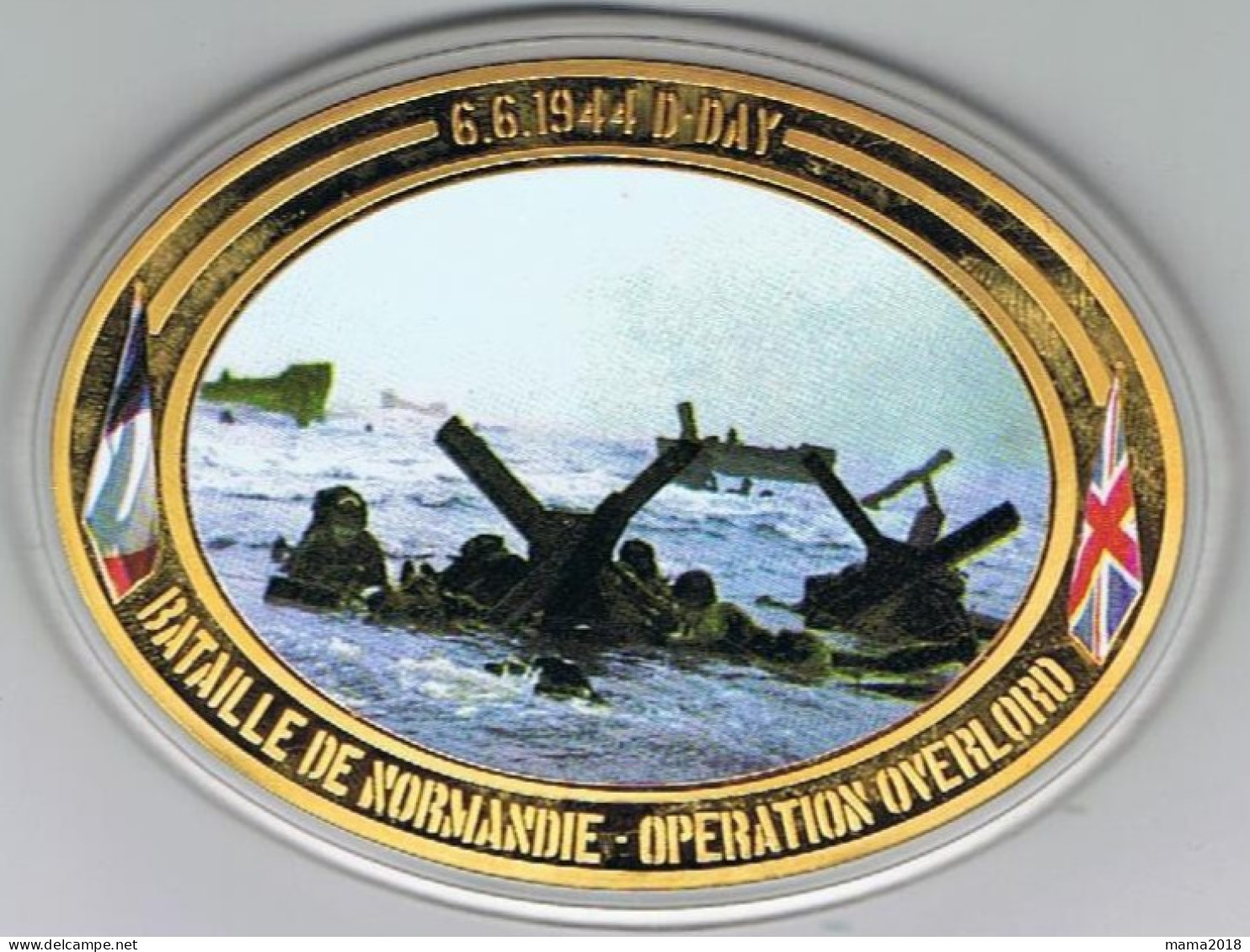 Grosse Médaille   1944  _  2014    D_DAY   85 Mm X 62 Mm X 4 Mm - Marine