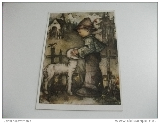 ILLUSTRATORE B. HUMMEL  BAMBINO CON AGNELLO - Hummel