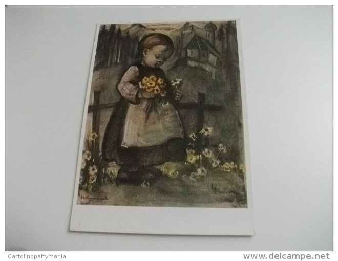 ILLUSTRATORE B. HUMMEL  BAMBINA CON FIORI - Hummel