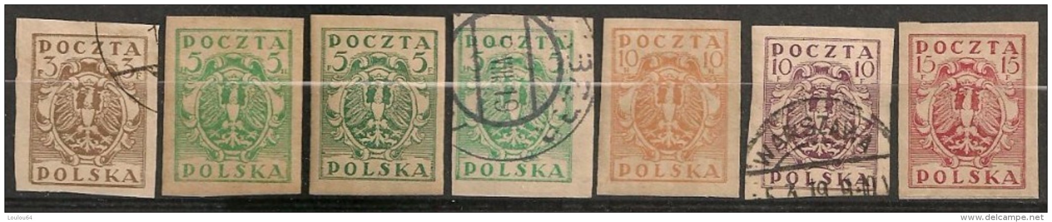 Timbres - Pologne - 1919 - Lot De 7 Timbres - - Used Stamps